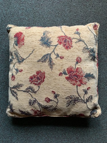 Tapestry poppy cushion - poppy, by